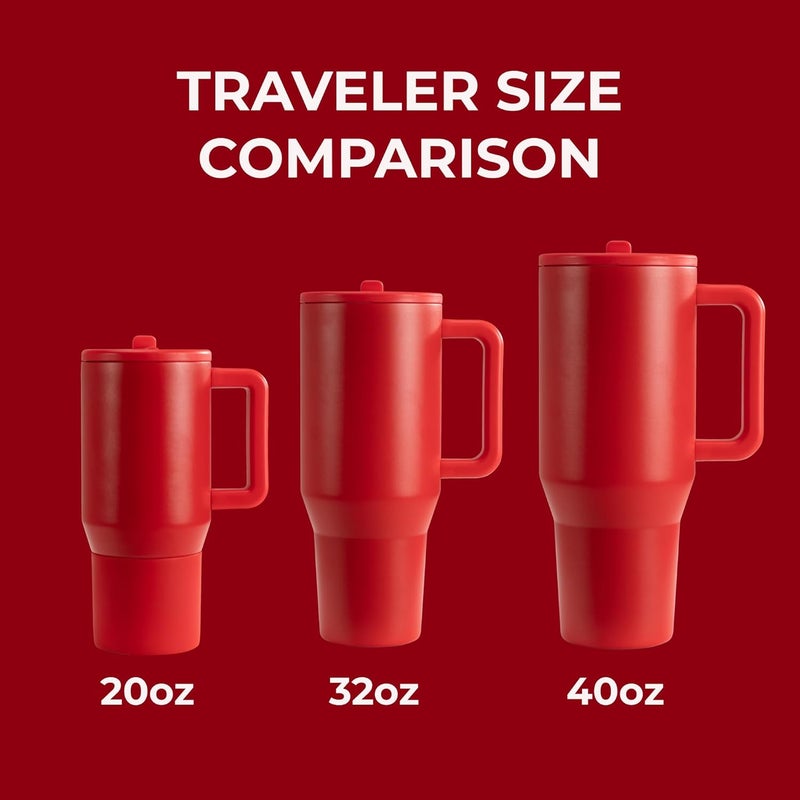 Hydro Jug Kids - 20 oz Insulated Kids Water Bottle with Flip Straw & Handle | Leak-Proof & Durable | Perfect for School, Sports, Lunch, Travel & Camp, Alumni Red - Image 4